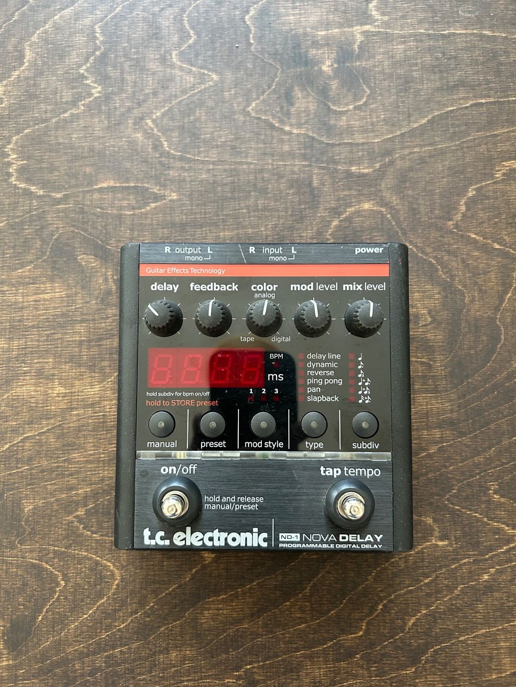 Instruments de musique: Pédale T.C. Electronic Nova Delay programmable numérique – D'occasion à Genève par frades5150