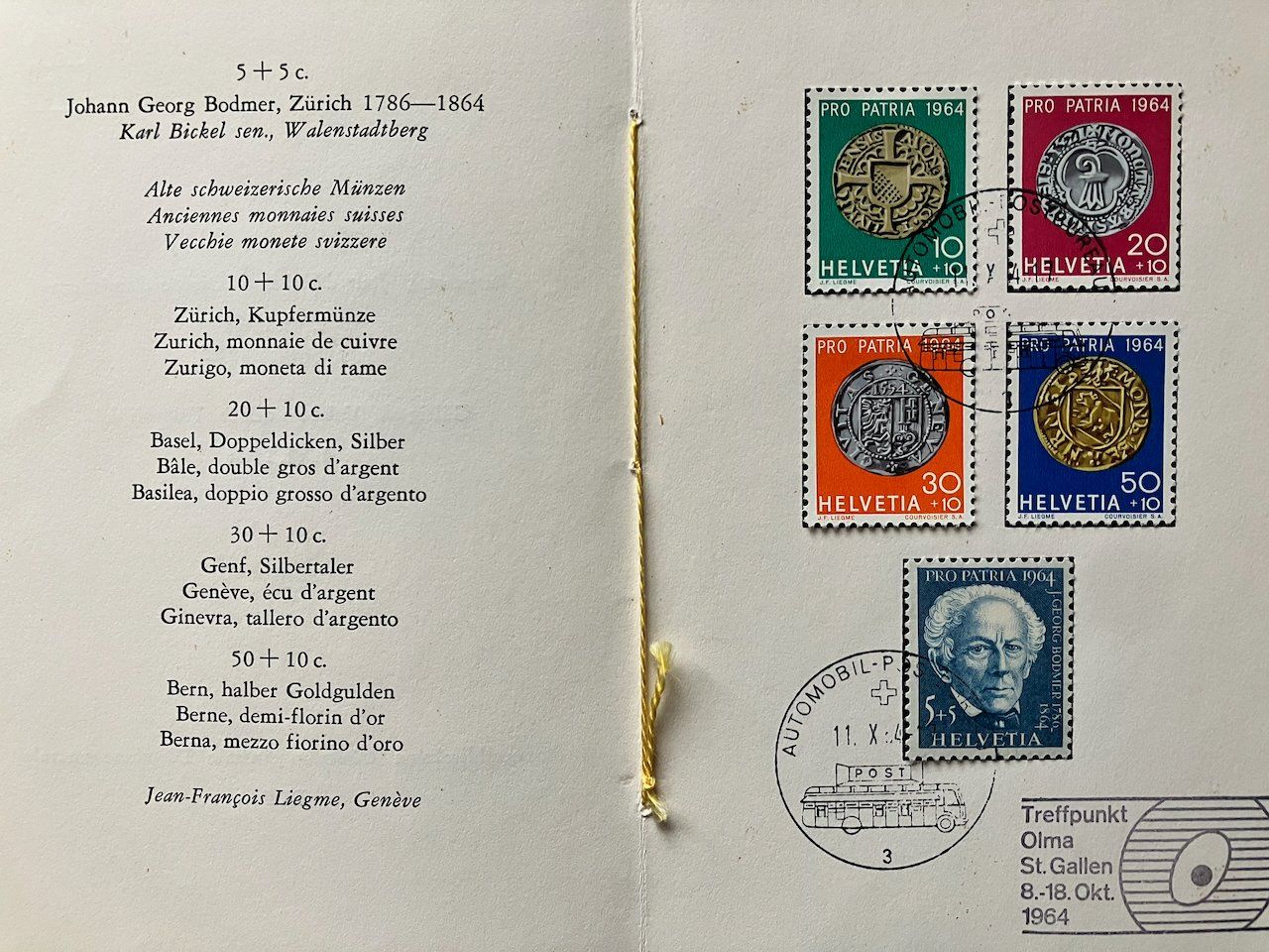 Tutti i francobolli: 4 PTT-Bögli 1961-69 – Usato da Nesslau venduto da zueri6 2