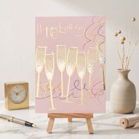 Elegante Geburtstagskarte mit Goldprägung