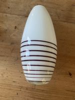 Edle Blumenvase aus Glas, weiss mit Streifen - Top Zustand!