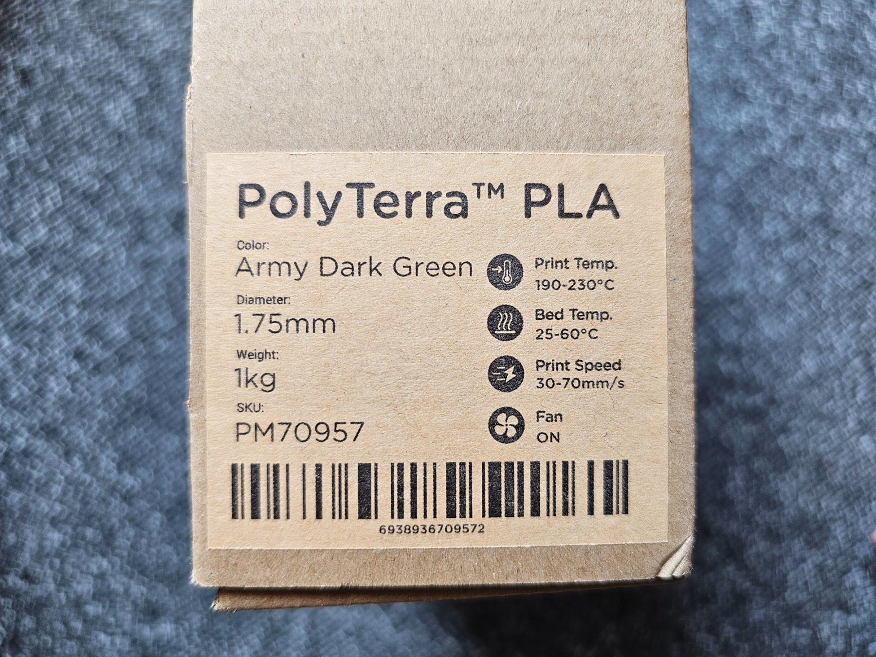 Filamento: Polymaker PolyTerra™ PLA Army Dark Green – Nuovo e nell'imballaggio originale da Saas-Fee venduto da naciaa 2