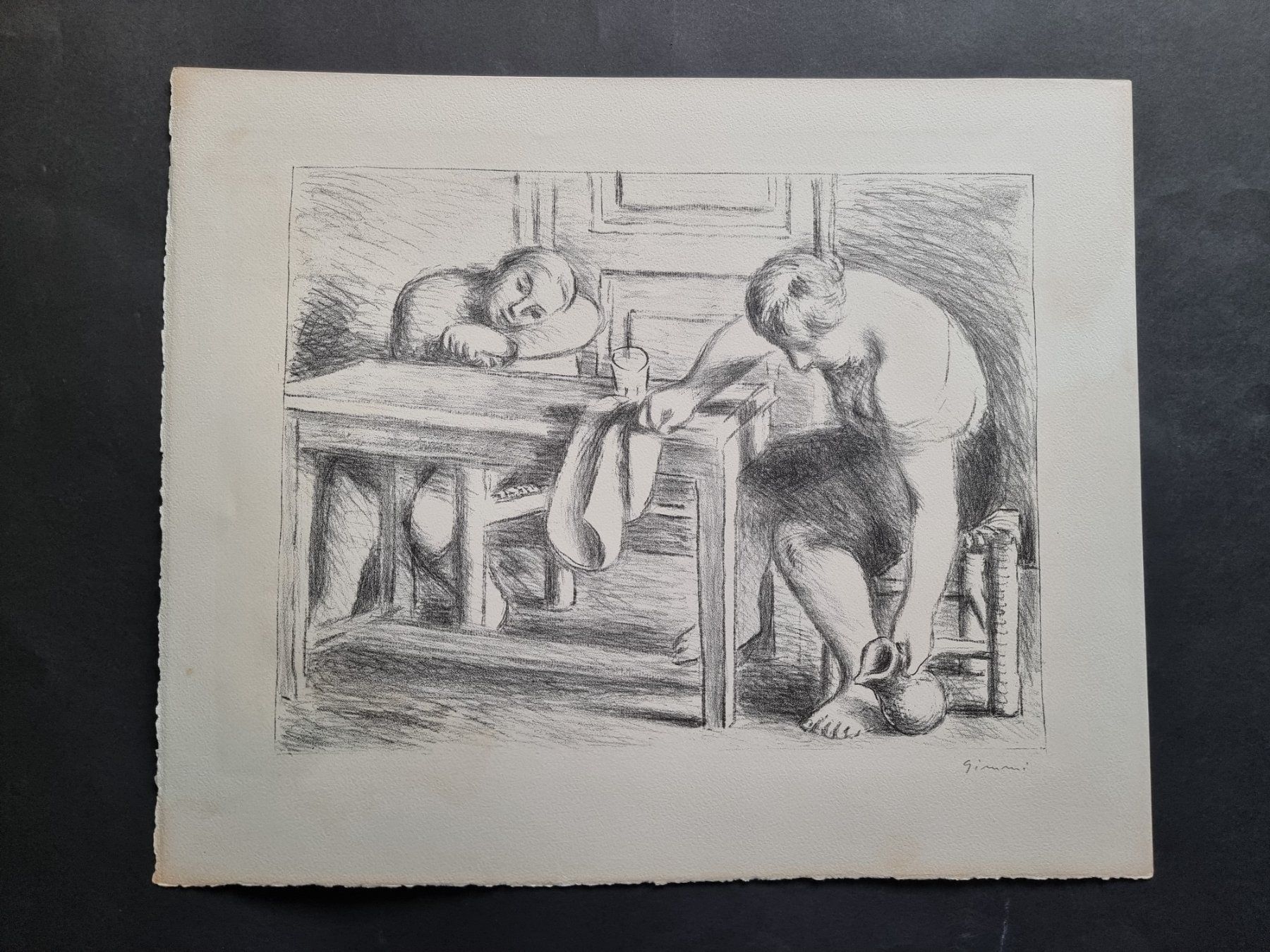 Grafiken & Lithographien: GIMMI WILHELM LITHOGRAPHIE SIGNIERT – Gebraucht aus Gersau von kunst-online 1