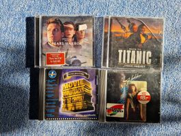 4CD's Filmmusik Titanic, Flashdance, PearlHarbour, div.
