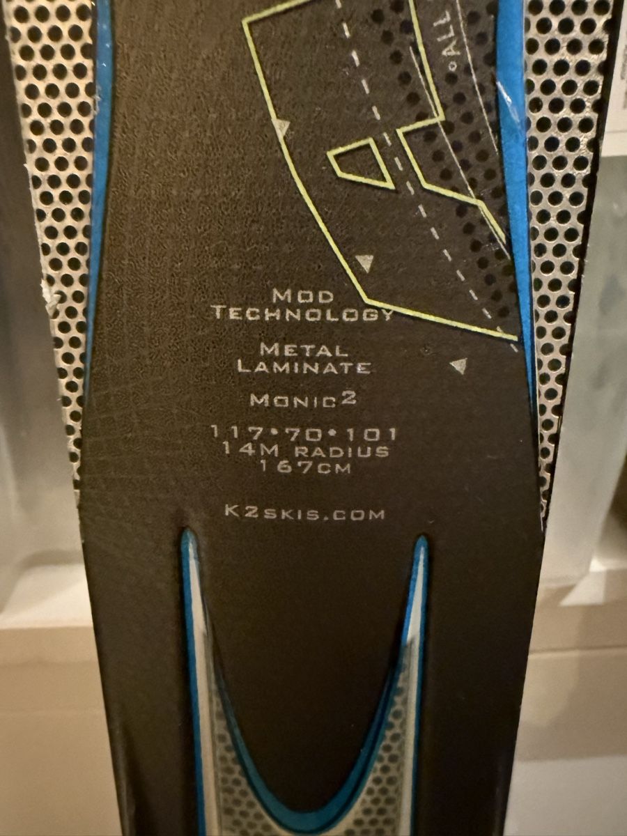 K2 Sci: K2 Monic 2 Ski, 167cm – Usato da Bülach venduto da Selinaca 3