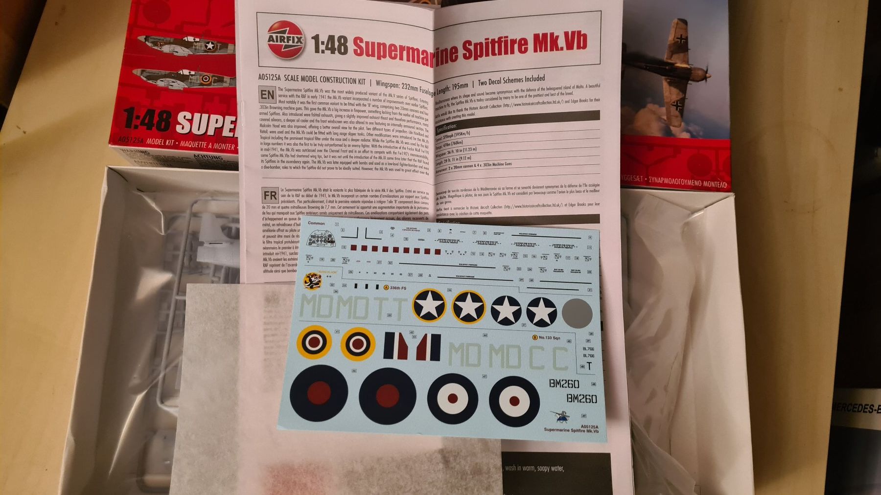 Airfix Kit di modellismo & Modellini statici: 1:48 Spitfire Mk. V - Airfix A05125A – Nuovo (secondo la descrizione) da Bassersdorf venduto da jackbmw 3