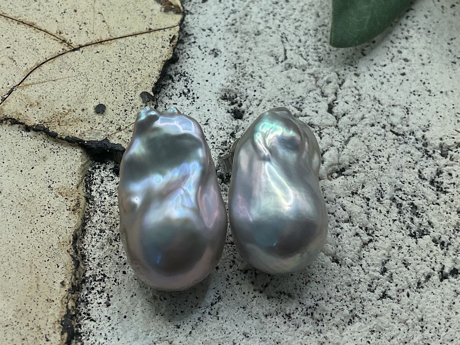 Orecchini pendenti & Orecchini a lobo: Wow, grosse Ohrstecker, Barockperlen mit Sterlingsilber – Nuovo (secondo la descrizione) da luzern venduto da Alpendorf1 1