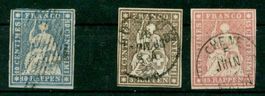 3 TOLLE SAUBERE STRUBELIWERTE - 2 TOPSTEMPEL , 1 RAUTE