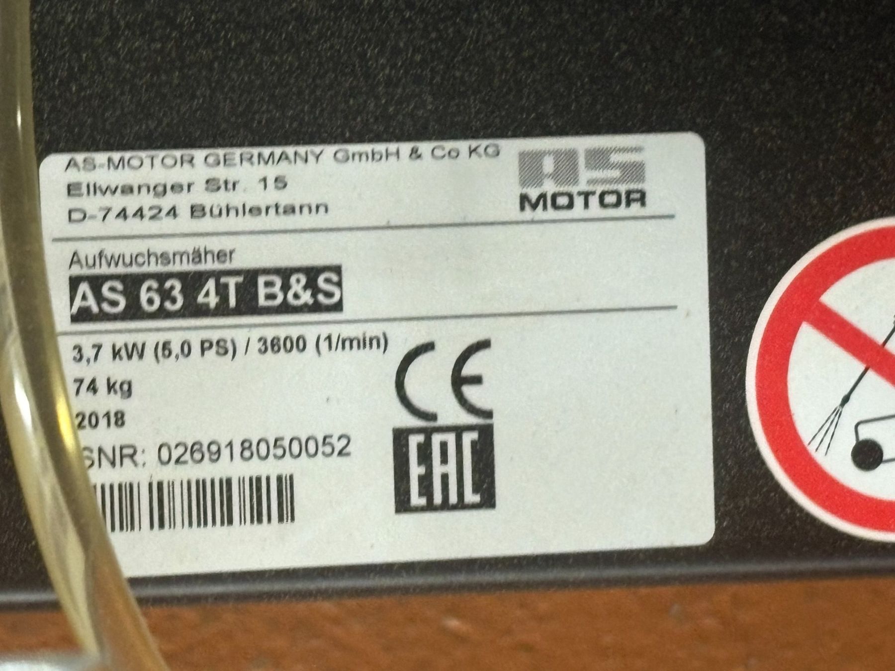 AS-Motor Tagliaerba: Aufwuchsmäher AS63 4T B&S – Nuovo e nell'imballaggio originale da Lätti venduto da baumi02 3