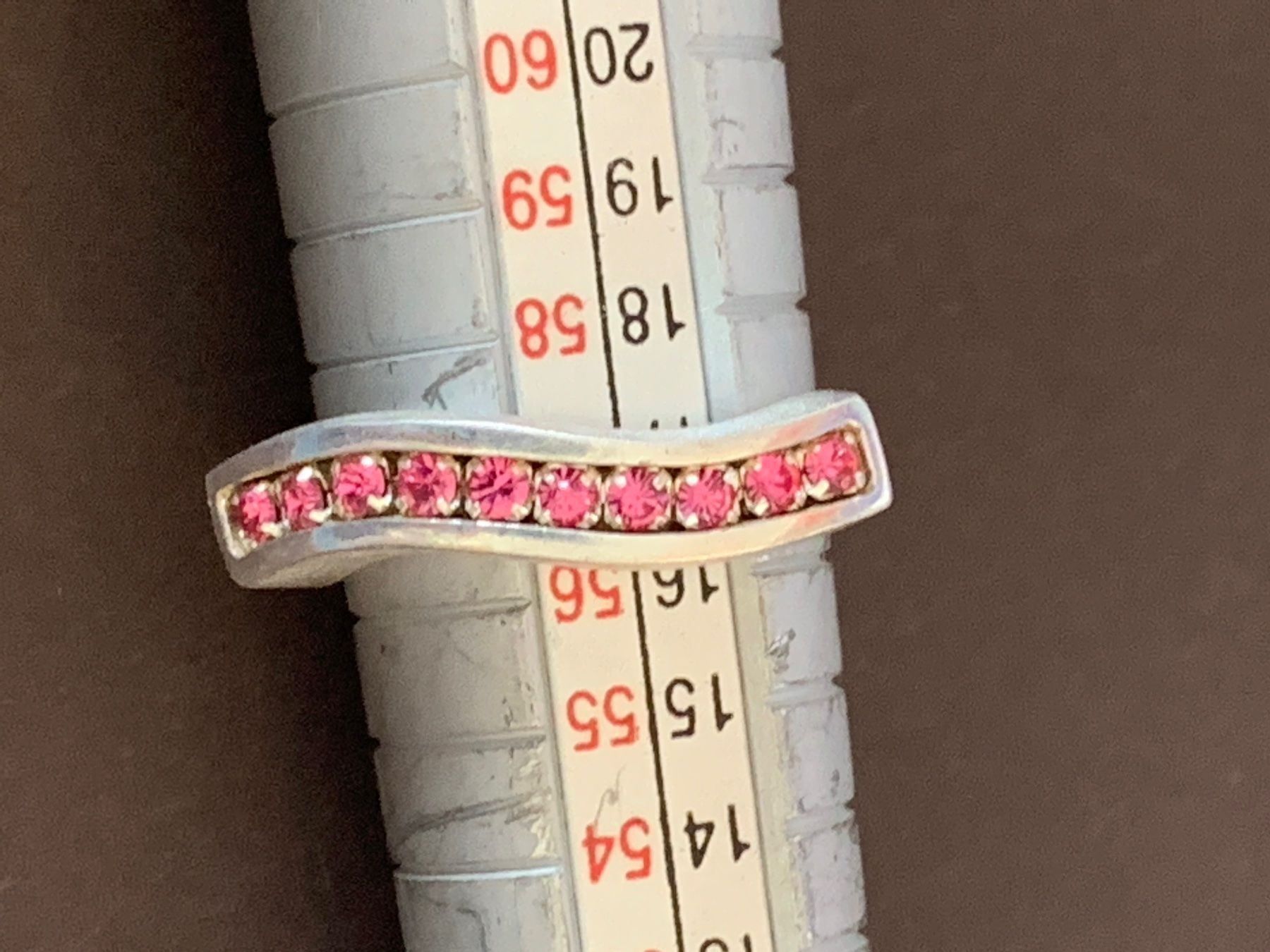 Ringe: Silberring rosarote steinreihe 53/55/57 – Neu (gemäss Beschreibung) aus Dittingen von Bellevista 7