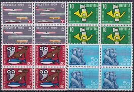 1959, Nr.343-346 Viererblöcke */** günstige Werbemarken.