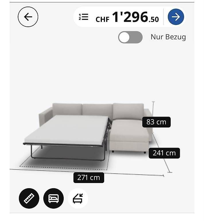 Divani: Ikea Sofa VIMLE mit Schlaffunktion  – Usato da Bergdietikon venduto da sim_rg8v 4