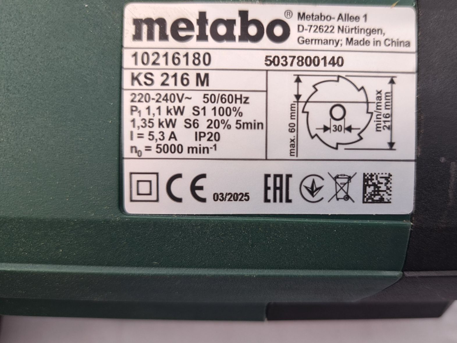 Metabo Sägen: Kappsäge Metabo Ks 226M – Gebraucht aus Thalwil von Fairtrade5 2