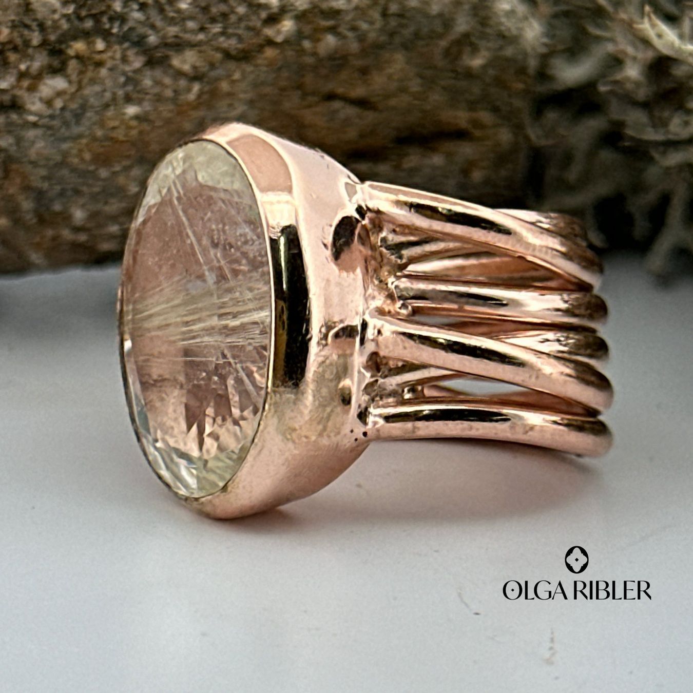 Olga Ribler Anelli: Unikate Silber Ring 925 Grösse 56 mit Rutilquarz – Nuovo (secondo la descrizione) da Luzern venduto da Schmuckoutlet 5
