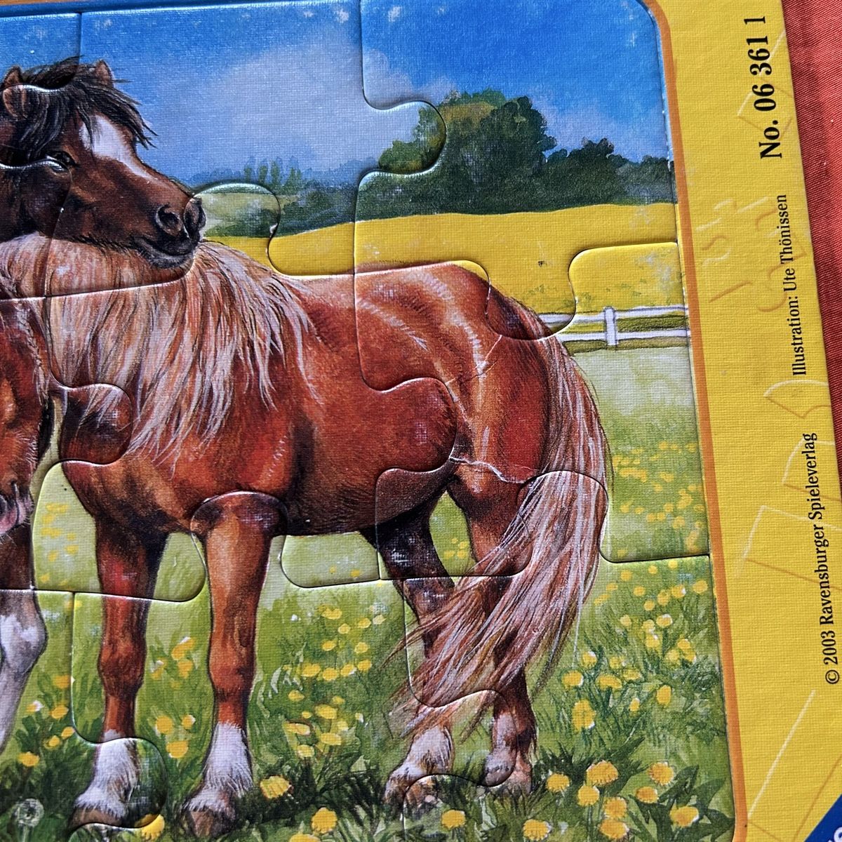Puzzle: 2 Ravensburger Puzzle, Pony & Maulwurf, ab 3J. – Usato da Visp venduto da miflo-1 2
