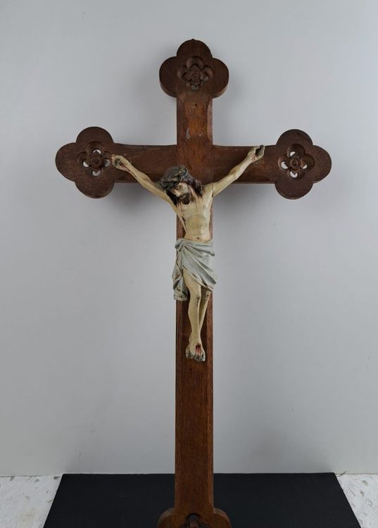 Jesus Kruzifix Figur 30x19cm - Metalllegierung Mit Sockel