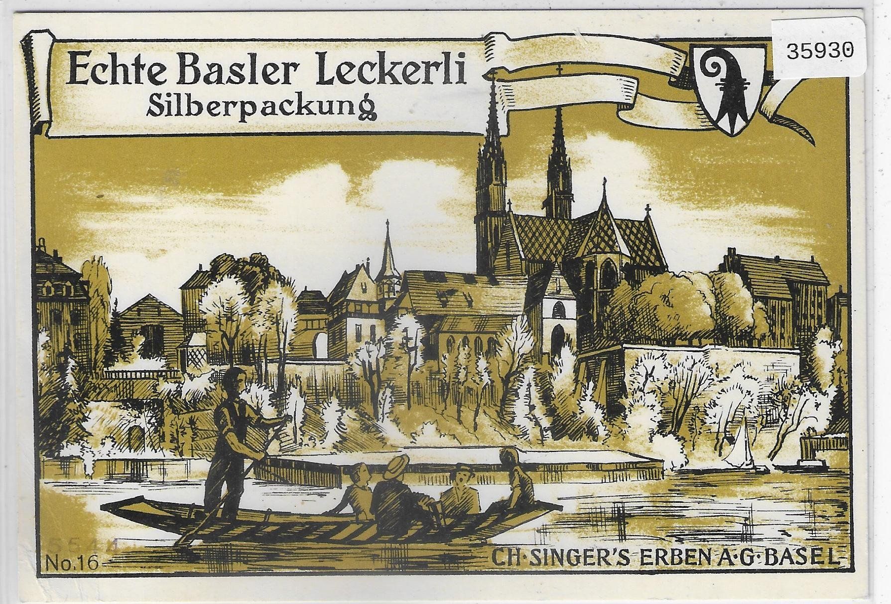 Cartoline postali: Echte Basler Leckerli Werbung - Basel – Usato da Ettingen venduto da Kartenplanet