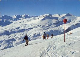 Flims GR // 1962 Cassons Skifahrer Piste Luftseilbahn