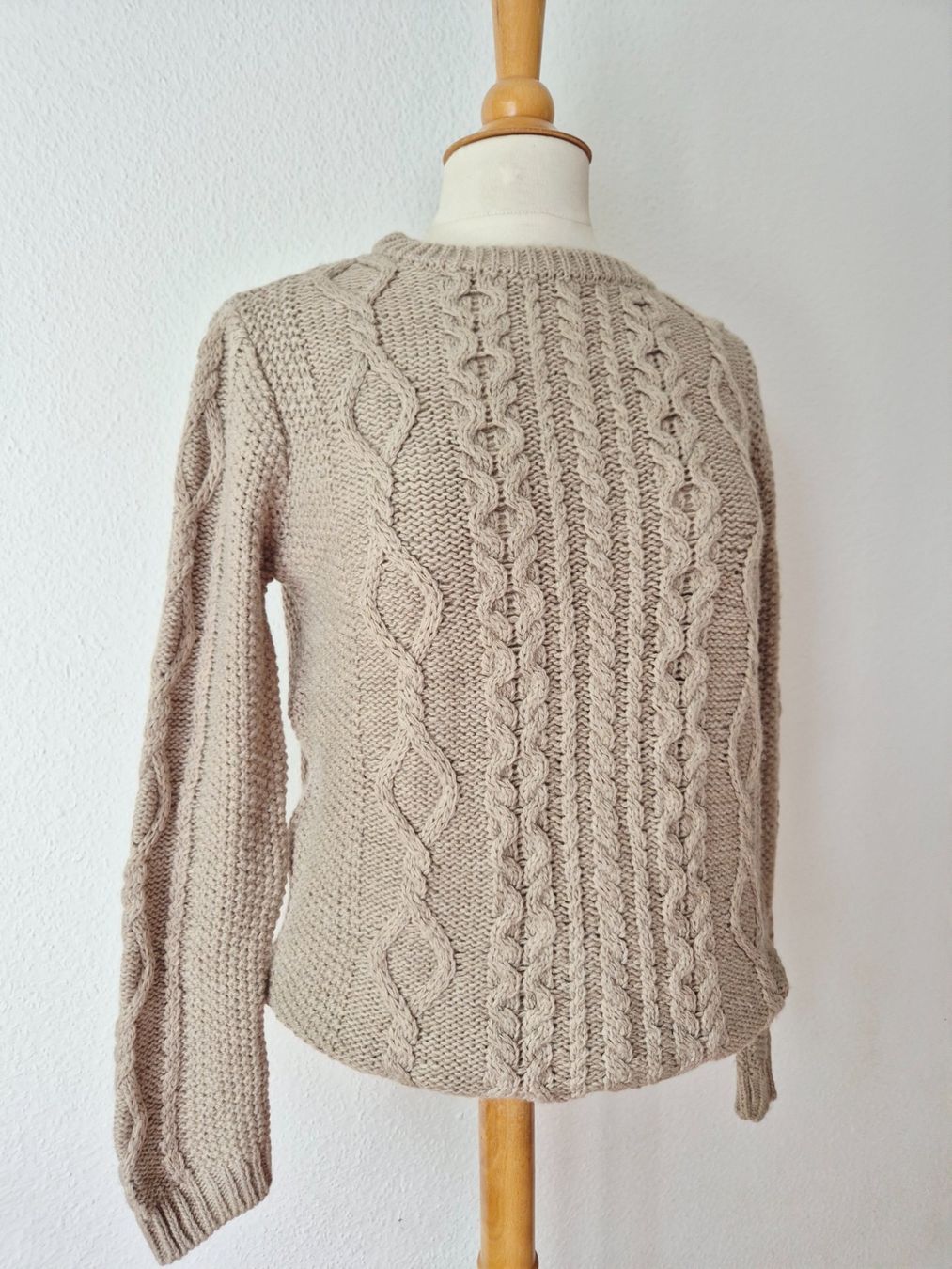 Navyboot Maglioni & Felpe: PULLOVER PULLI NAVYBOOT M 38 ZOPFMUSTER ALPACA WOLLE BEIGE – Usato da Elsau venduto da the-colorful-side