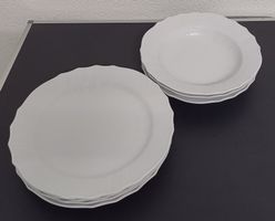 *HUTSCHENREUTHER - TELLER - SET* 4 X 26/3 X 23CM/WEISS/PORZ.