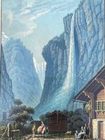 🟢   Staubbachfall, coloriert um  1820