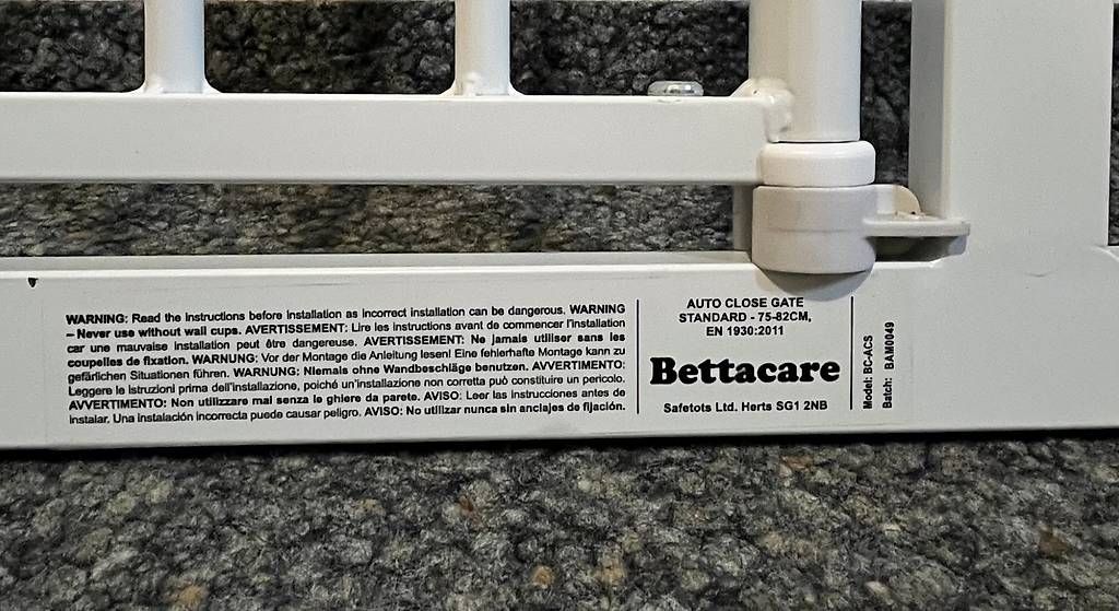 Sicherheit: Türgitter Bettacare weiss, 75-82cm – Gebraucht aus Gattikon von AnnettFloh 2