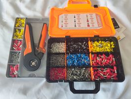 Crimpzangenset mit 1400 Hülsen (quadratisch)