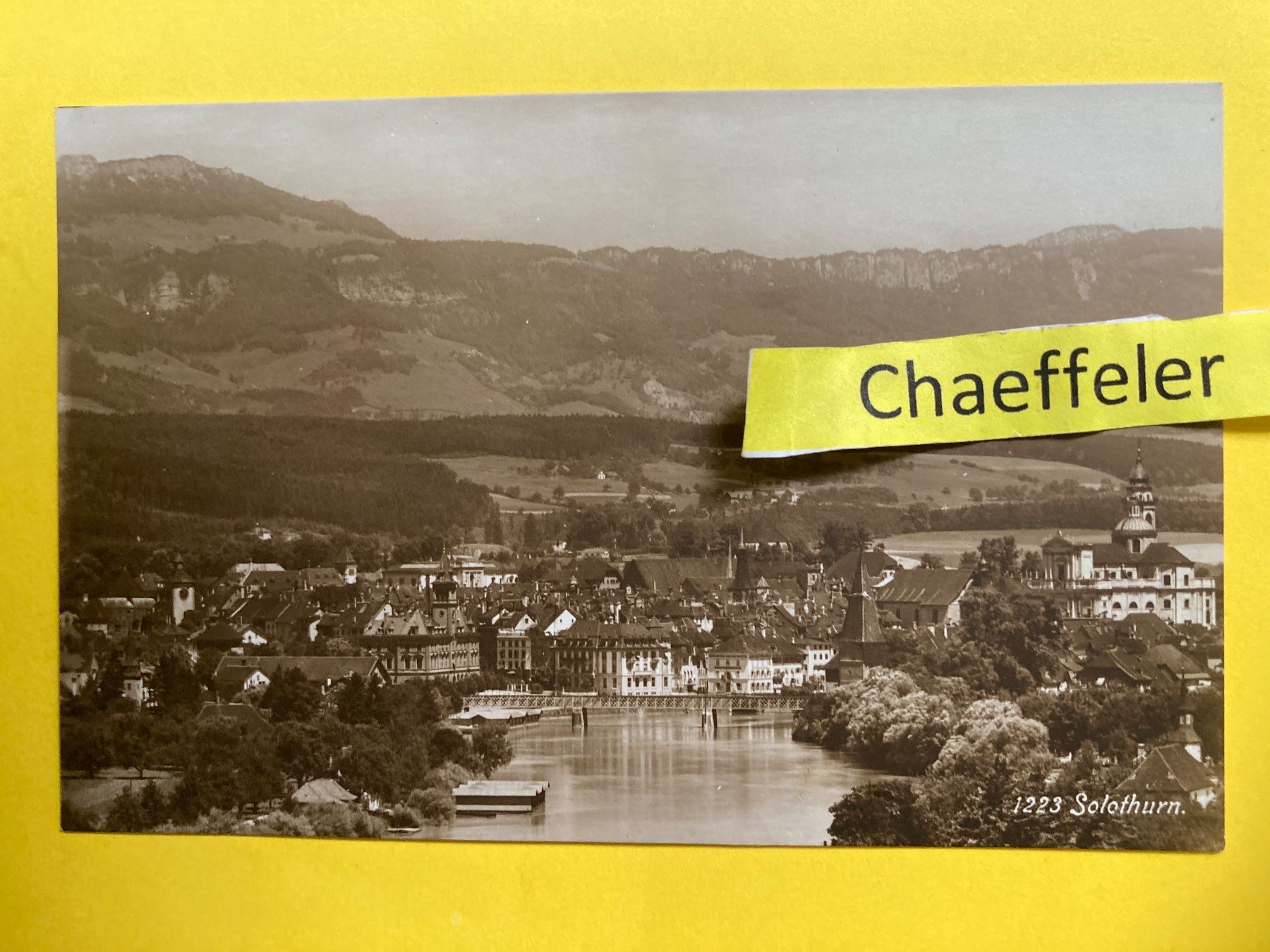Cartoline postali: 1916   1223 Solothurn – Usato da Zürich venduto da Chaeffeler