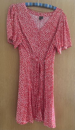 Vero Moda Alba Dress Red White Print Size XL viscose NEW