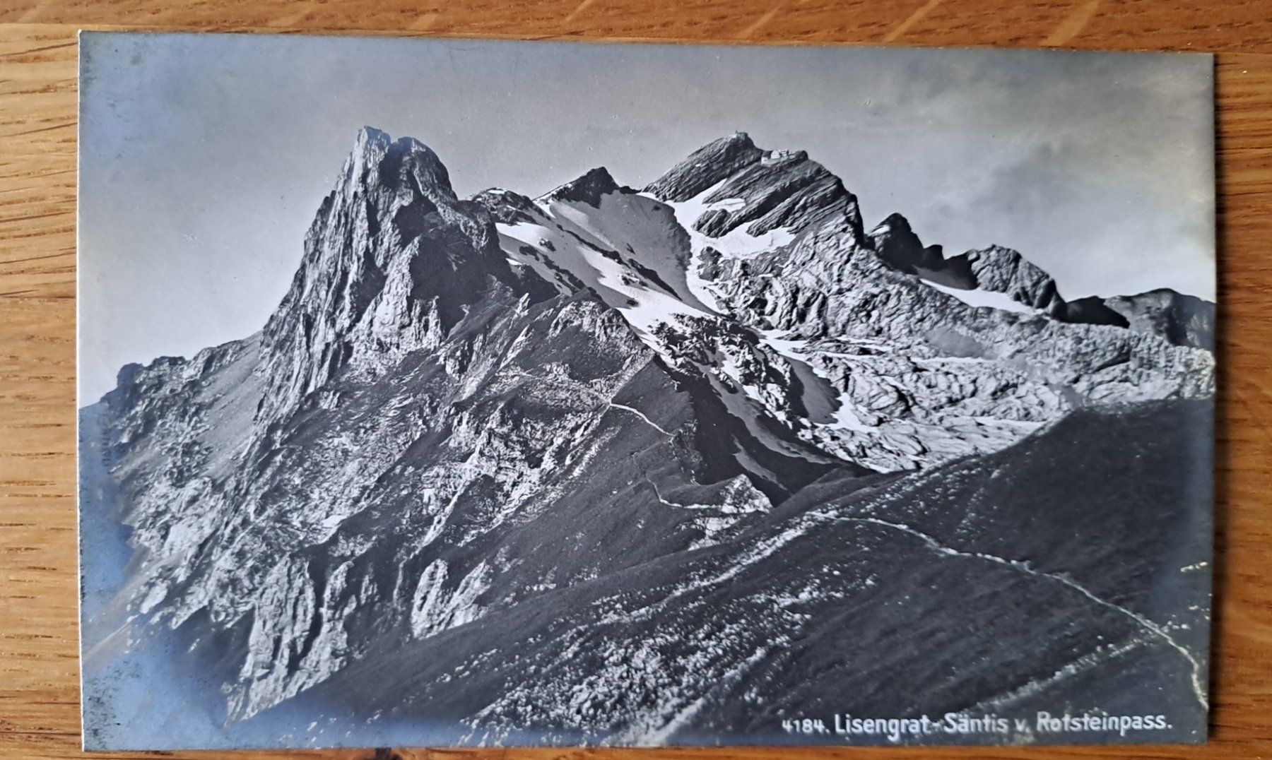 Cartoline postali: Ansichtskarte Lisengrat – Säntis v. Rotsteinpass – Usato da Speicherschwendi venduto da allowed-crime