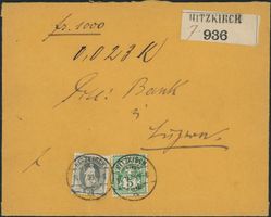 1905 - Wertziffer - Stehende Helvetia - Brief - BFr