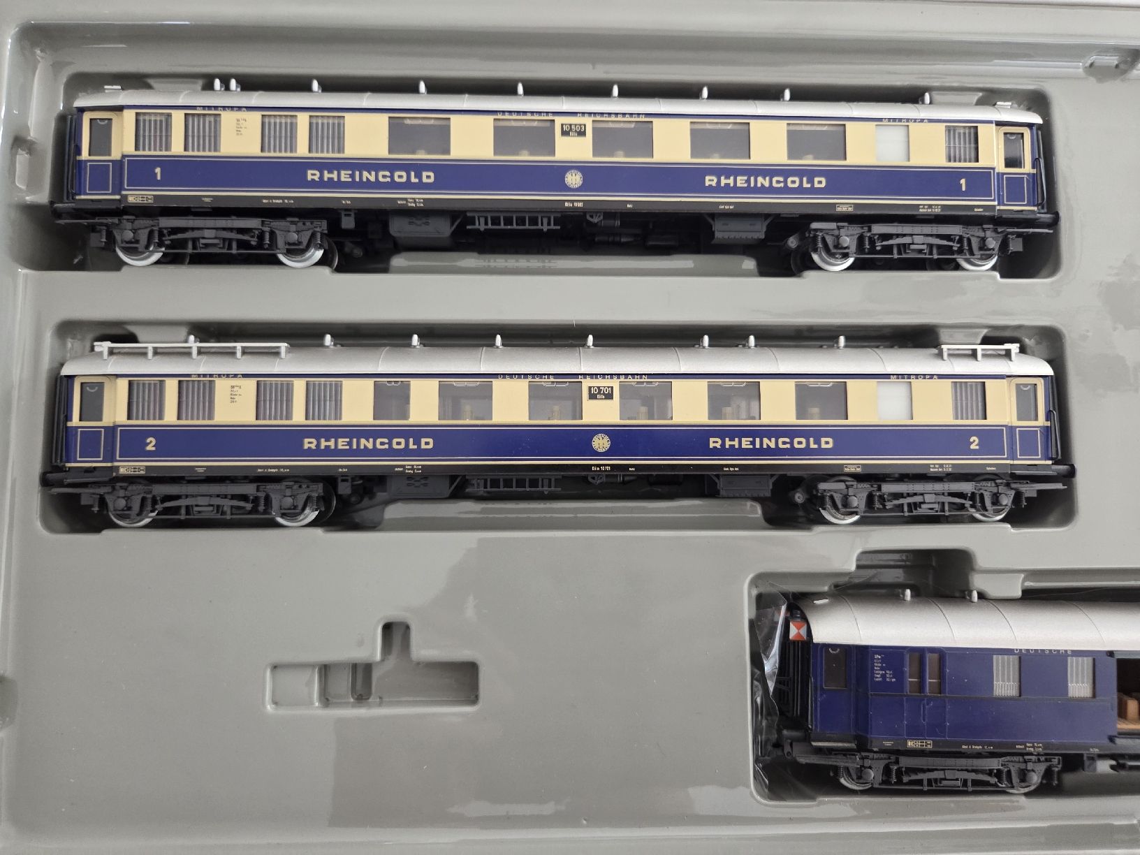 Märklin Modellini di ferrovie: Märklin 4228 wagen Set Rehiengold – Usato da Berikon venduto da TopLok1 1