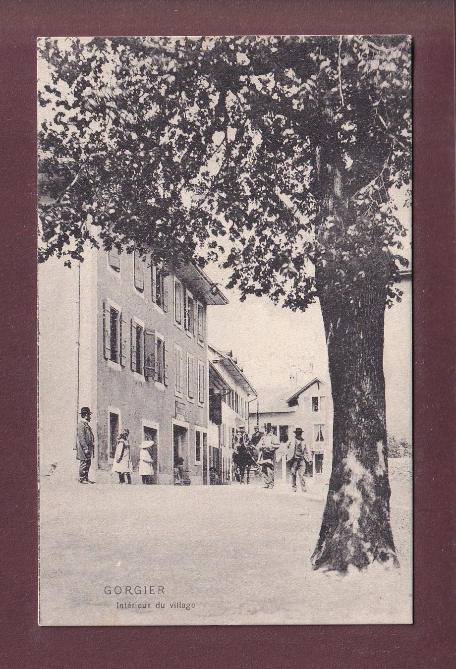 Cartoline postali: GORGIER - Intérieur du village - 1911 – Usato da Pully venduto da nicecards