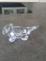 Teelichtglas Katze Glas transparent guter Zustand