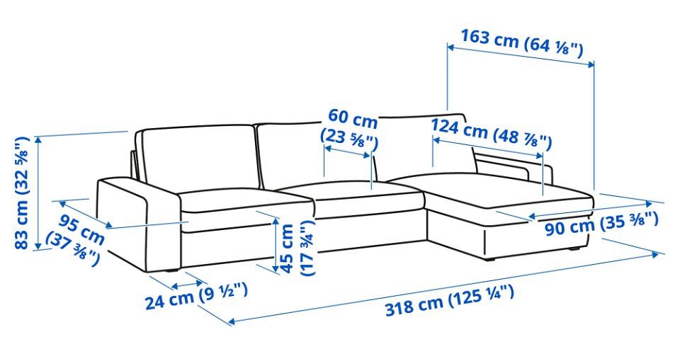 Ikea Divani: IKEA KIVIK 4er-Sofa mit Récamiere, Rot – Usato da Birmensdorf ZH venduto da TerVoert 1
