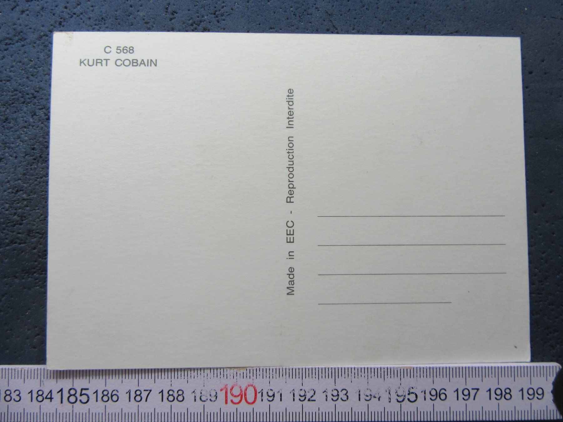 Cartoline postali: KURT COBAIN AK MADE IN EEC MUSIC – Usato da Ettingen venduto da Hausi4711 1