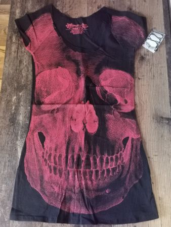 Kreepsville 666 Skull Dress rot *NEU M L