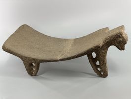 Jaguar Metate Skulptur Vulkanstein alt Mesoamerika
