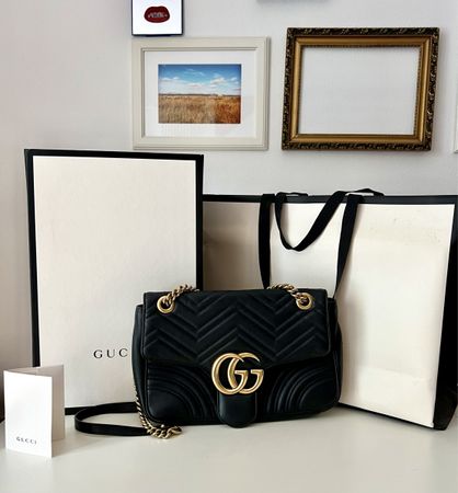 Gucci GG Marmont Matelasse Leather Bag Black