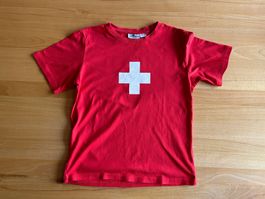 Kindershirt mit weissem Schweizerkreuz Grösse 134/140