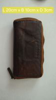 Portemonnaie Rokker braun Leder L 20cm B 10cm D 3cm