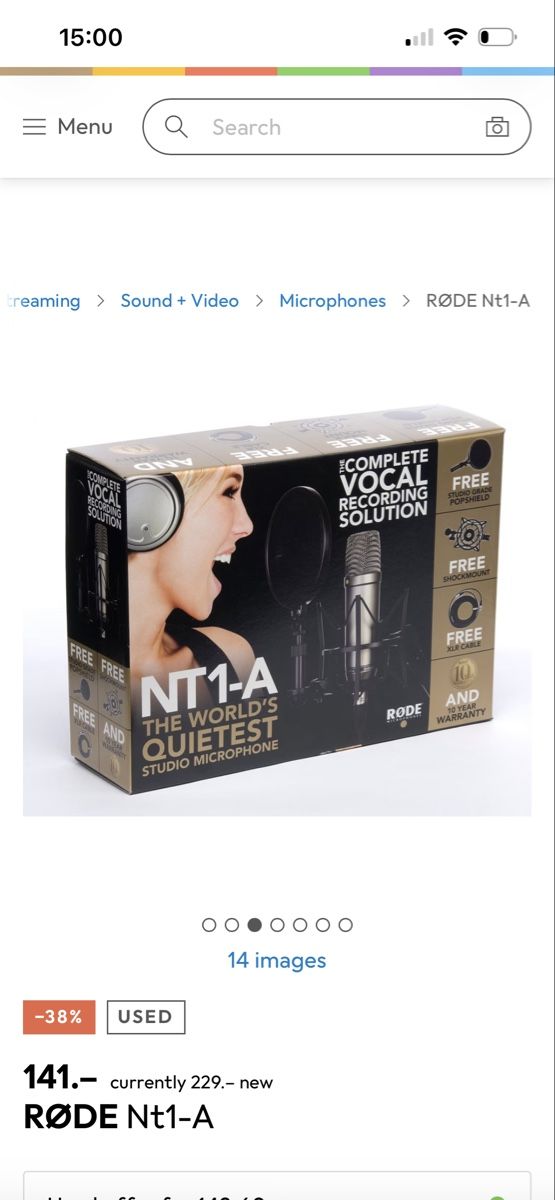 Røde Microfoni: RØDE Nt1-A Studio Mikrofon – Usato da Effretikon venduto da sv3nja.r 1