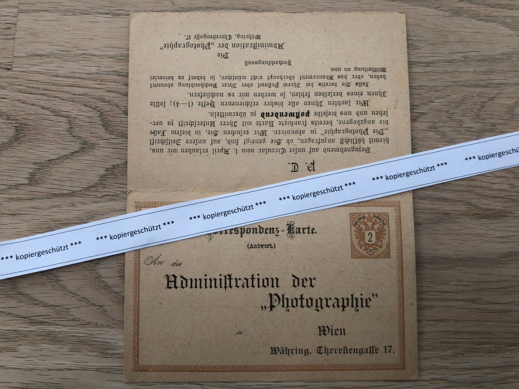 Cartoline postali: 1890 Postkarte AT - DE AK – Usato da Hefenhofen venduto da Bierinder