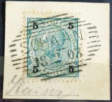 Vorläufer SCHAAN 1903: 5 h auf Briefstück