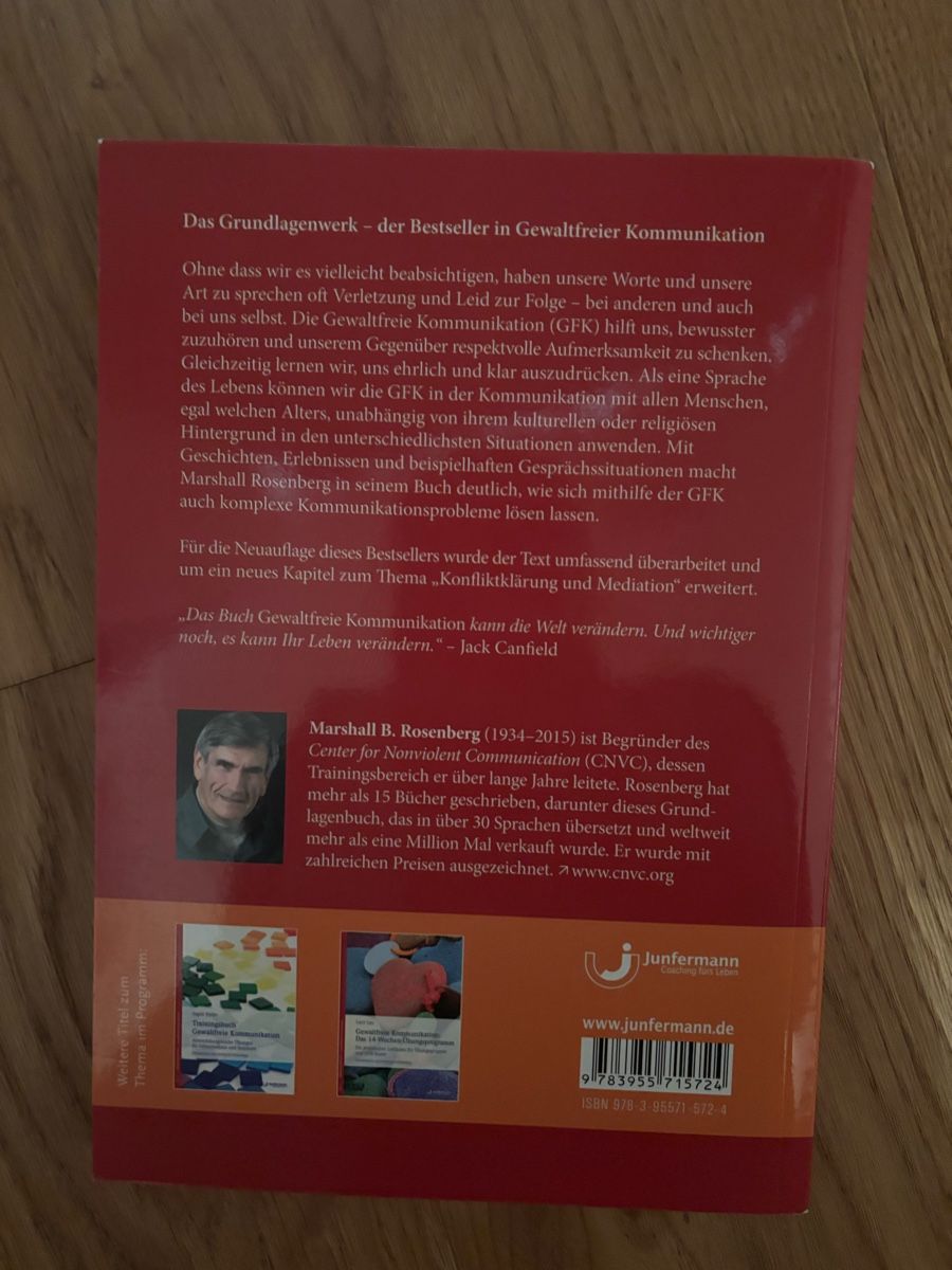 Bücher: Marshall B. Rosenberg Gewaltfreie Kommunikation Buch – Gebraucht aus Riggisberg von tueschi24 1