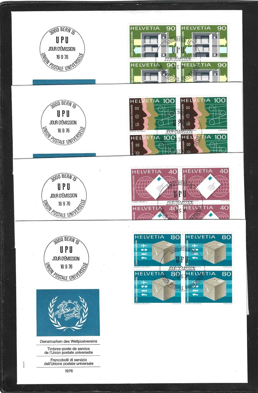 Tutti i francobolli: 1976 FDC 4er  UPU – Usato da Rheinau venduto da loxis