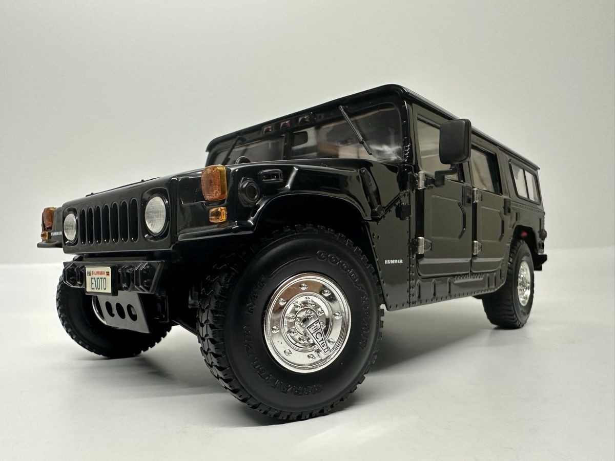 Hummer H1 schwarz 1:18, EXOTO, Top Zustand mit OVP (Usato) a