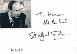 Stratford Johns 1925-2002 Autogramm signiert Karte 10x15cm