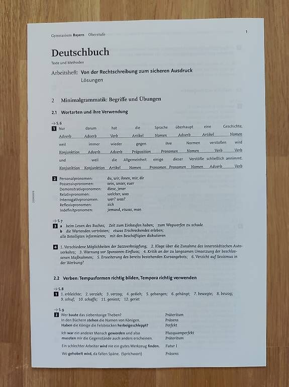 Livres: Deutschbuch Oberstufe, Texte und Methoden, Arbeitsheft – D'occasion à Winterthur par irg_mnp9 2