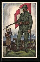 Carl Moos: Schweizer Soldat beschützt B