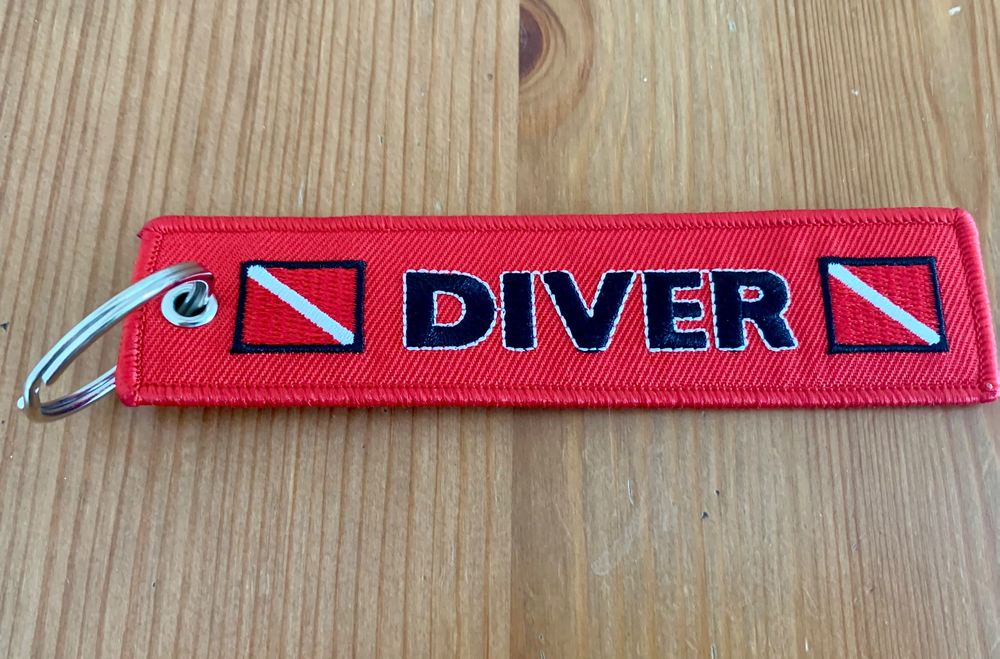 Scuba Tauchen Get Nass Padi Deep Sea Diver Reef Wrack Schlüsselanhänger